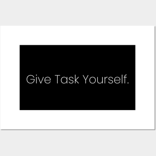 Give task yourself. Posters and Art